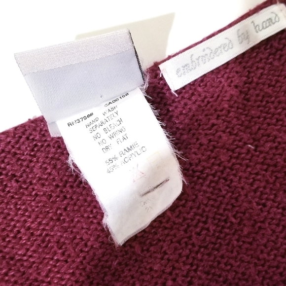 JANTZEN CLASSICS Vintage Vtg 80s Embrodiered Floral Pulliver Sweater 2x XXL - Picture 13 of 13